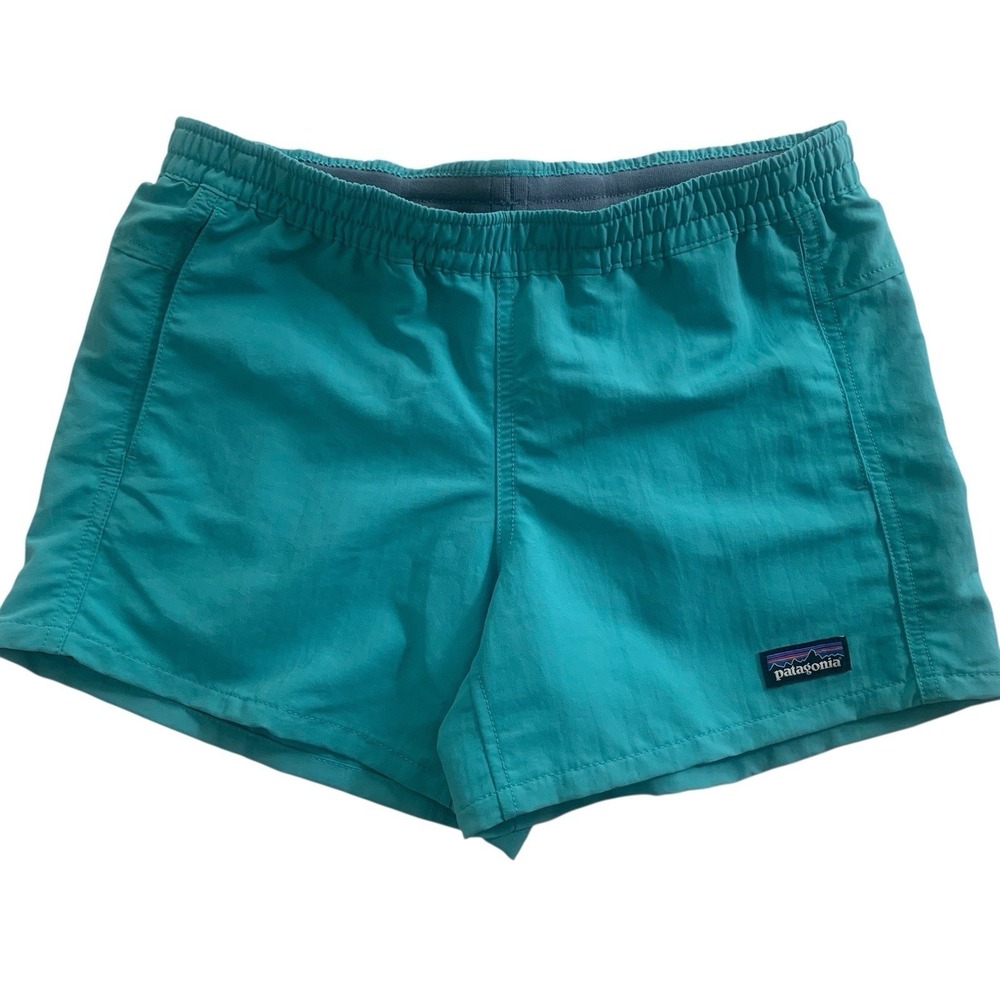 Patagonia Kids' 4" Baggies Shorts Unlined Subtidal Blue Large (12) NEW